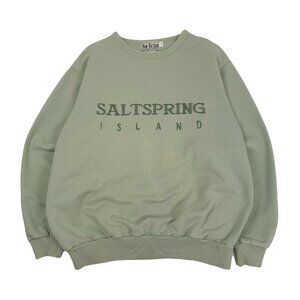 Vintage Saltspring Island Embroidered Crewneck L
